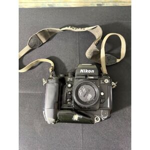 Nikon F4 SLR 35mm Film Camera Body MB-21 Grip Professional AF Untested AS-IS